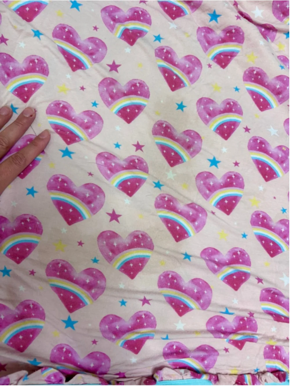 Posh Peanut Kids Bamboo Terry Towel Pink Heart Rainbow Ruffle